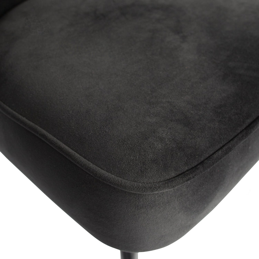 VOGUE EETKAMERSTOEL VELVET ZWART (set of 2)
