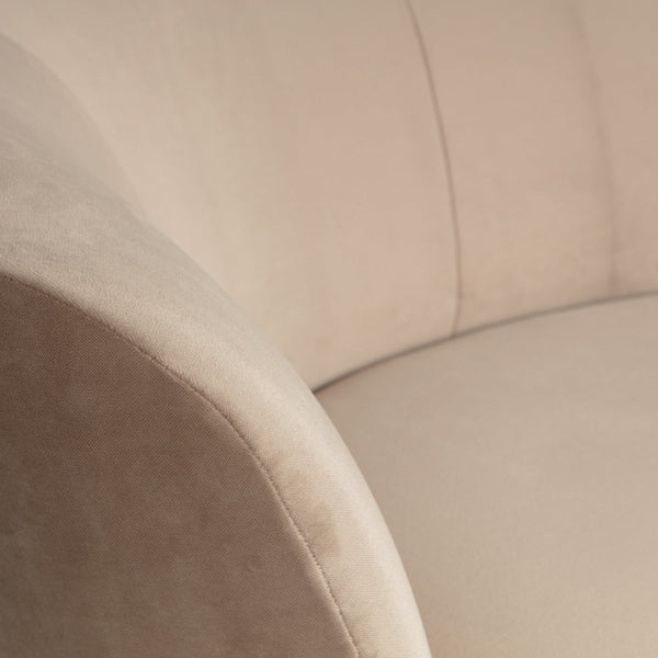 SARA LOUNGE FAUTEUIL LINKS VELVET KHAKI