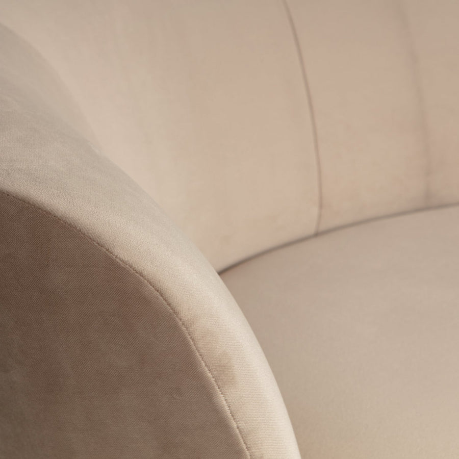 SARA LOUNGE FAUTEUIL LINKS VELVET KHAKI