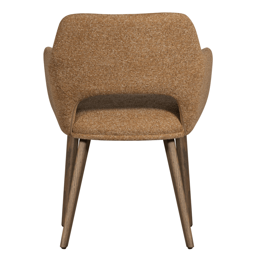 MURAT EETKAMERSTOEL GEEL MET HOUTEN POOT BRUIN (set of 2)