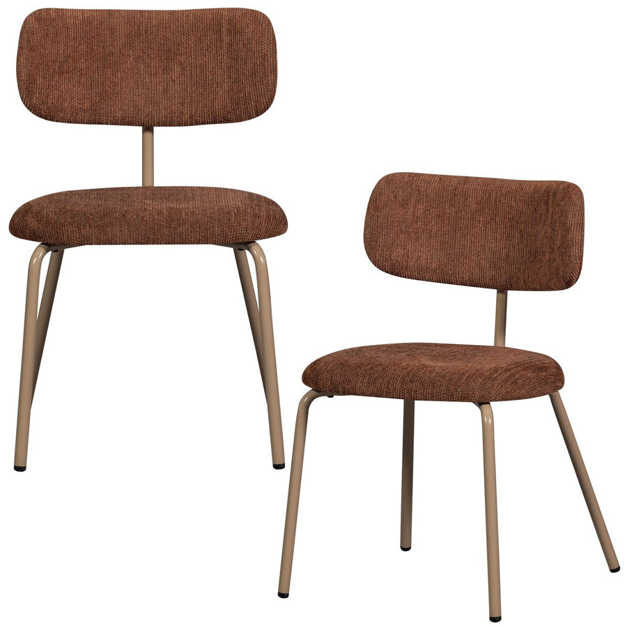TRAVIS EETKAMERSTOEL BRUIN (set of 2)
