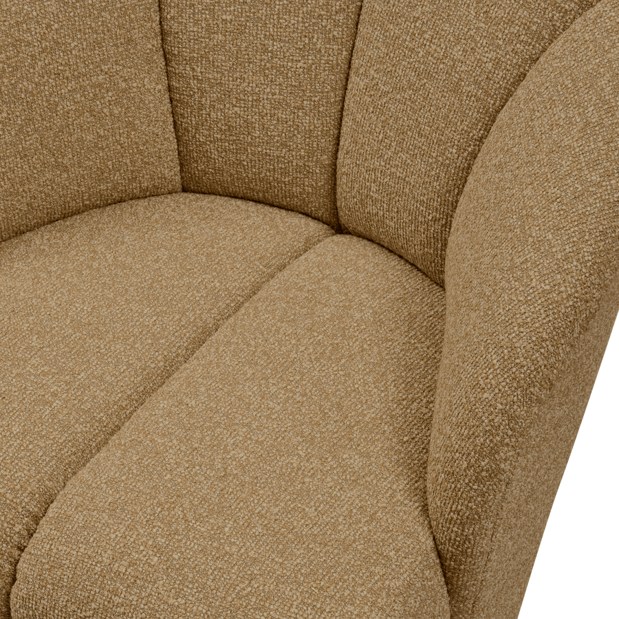 MOJO DRAAIFAUTEUIL BOUCLE GEEL/BRUIN MELANGE
