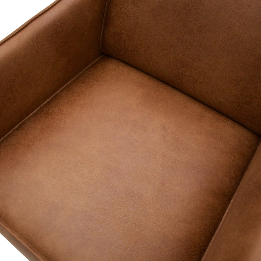 STATEMENT FAUTEUIL MET ARM ECOLEER COGNAC