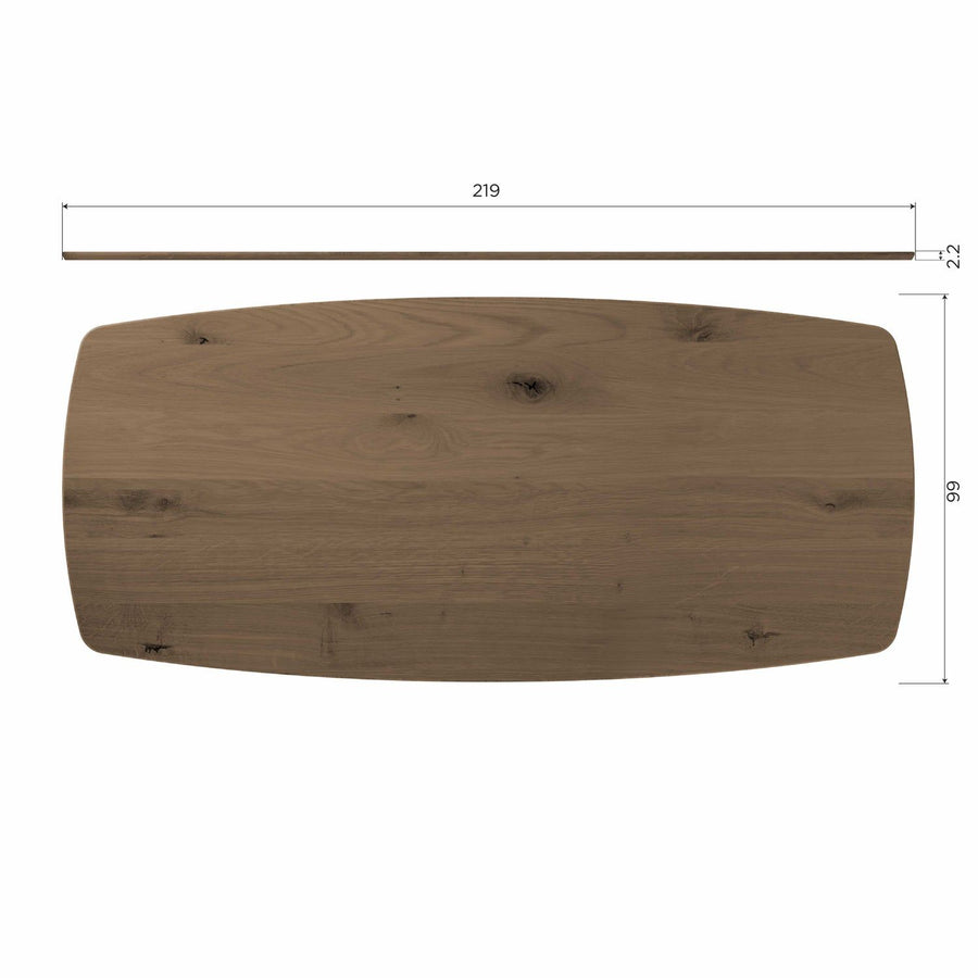 TABLO EETTAFEL DEENS OVAAL DL 220X100CM CASHMERE BROWN [fsc]