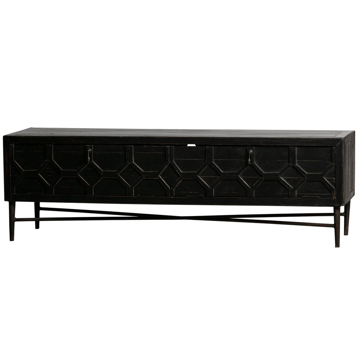 BEQUEST TV MEUBEL HOUT ZWART 160 CM