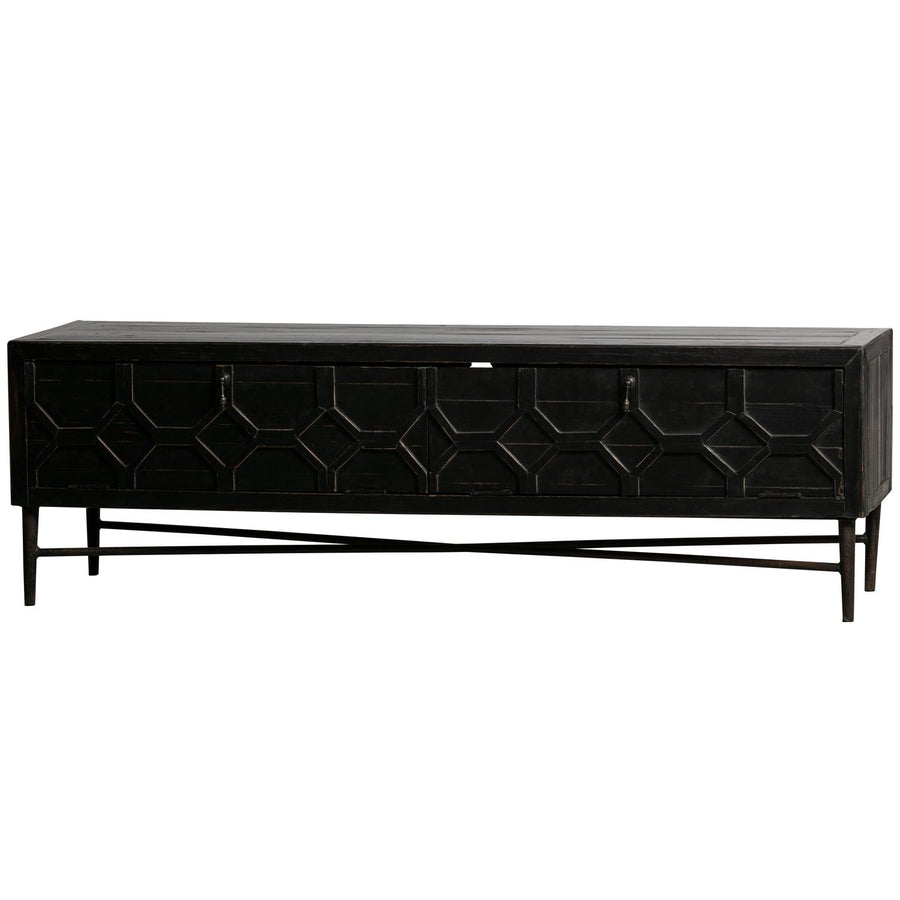BEQUEST TV MEUBEL HOUT ZWART 160 CM