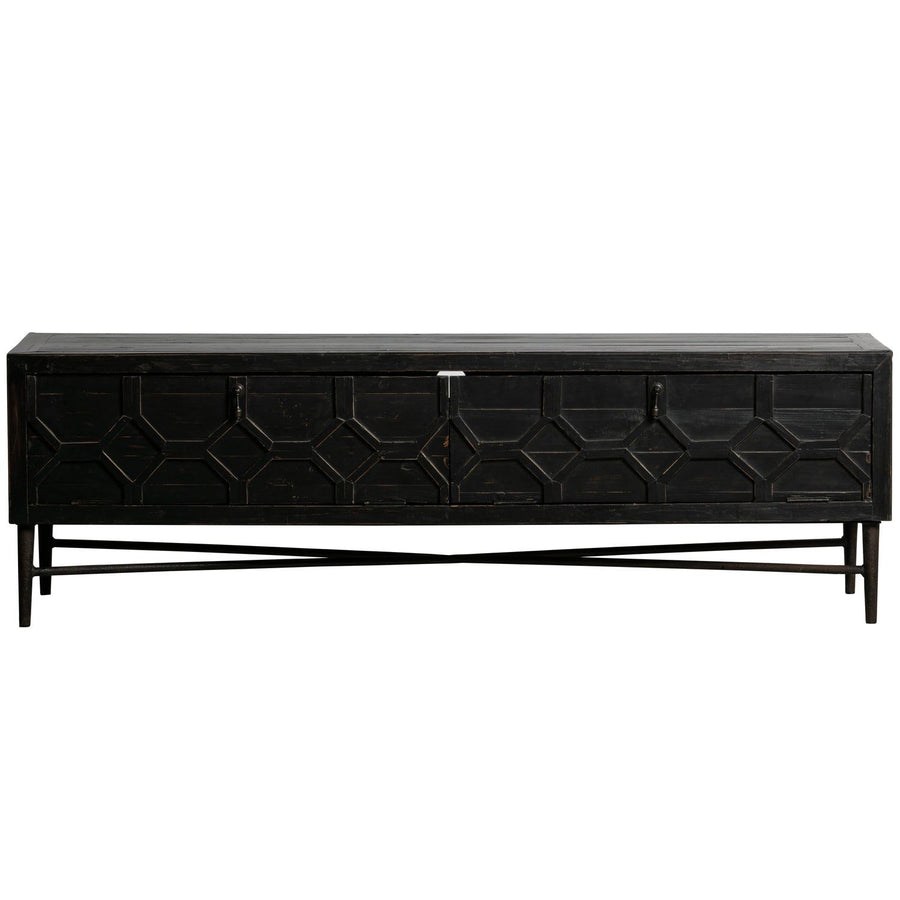 BEQUEST TV MEUBEL HOUT ZWART 160 CM
