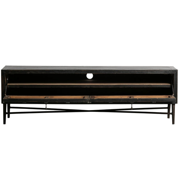 BEQUEST TV MEUBEL HOUT ZWART 160 CM