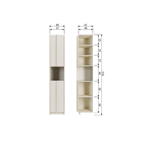 BASU SMALLE KAST 40CM GRENEN DUST INCL. CONCRETE DECOR [fsc]