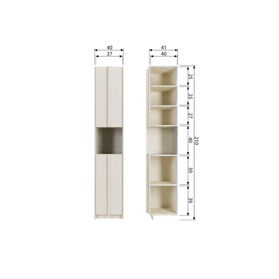 BASU SMALLE KAST 40CM GRENEN DUST INCL. CONCRETE DECOR [fsc]