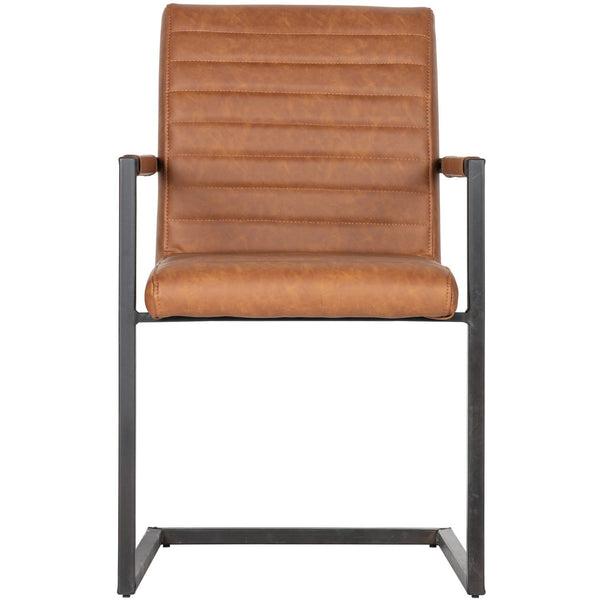 BAS EETKAMERSTOEL PU COGNAC (set of 2)