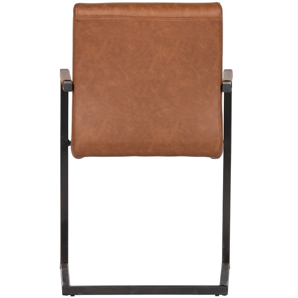 BAS EETKAMERSTOEL PU COGNAC (set of 2)