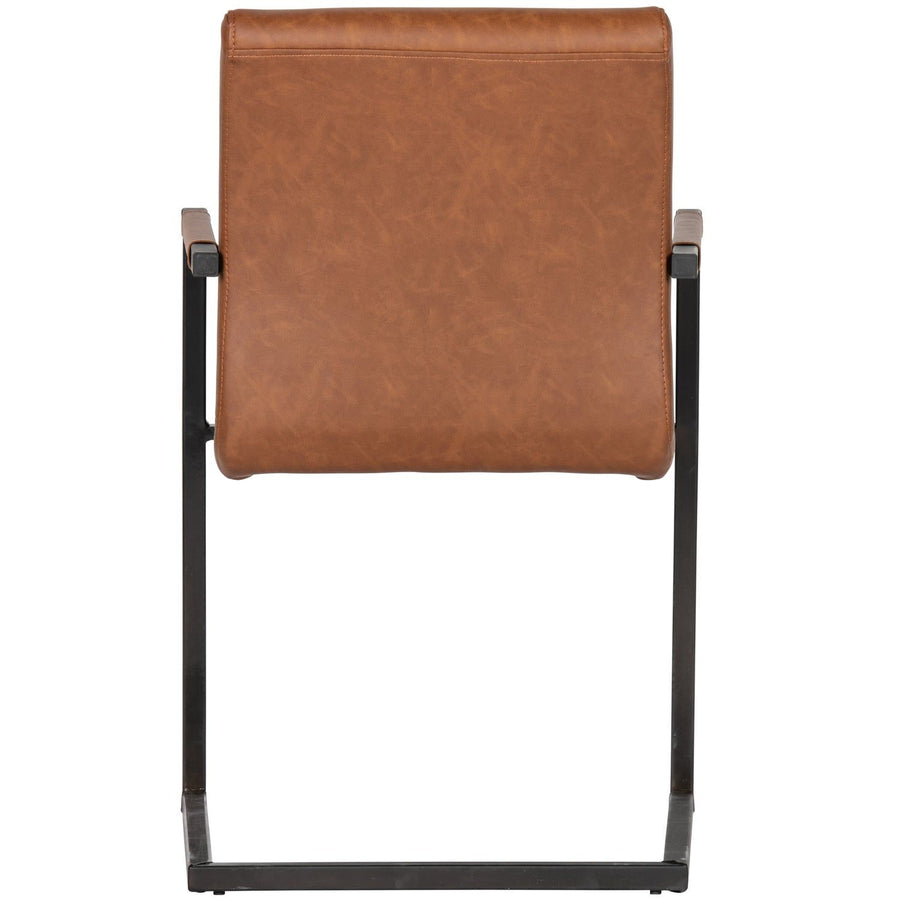 BAS EETKAMERSTOEL PU COGNAC (set of 2)