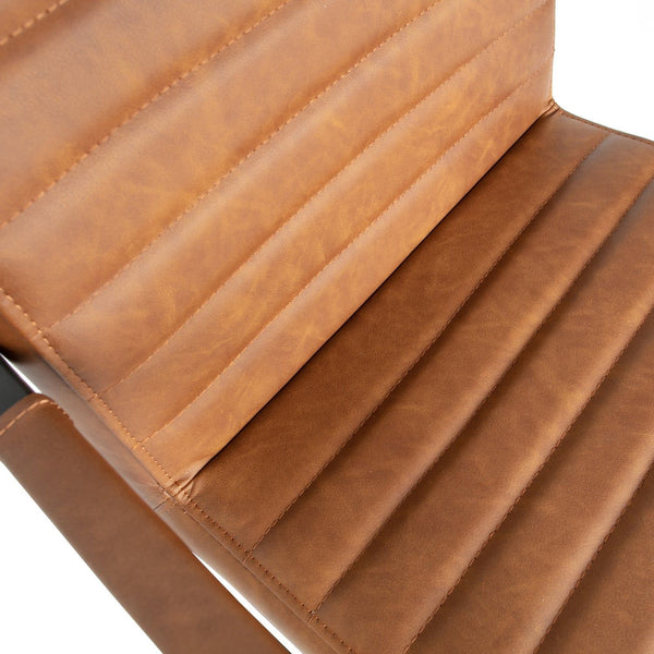 BAS EETKAMERSTOEL PU COGNAC (set of 2)