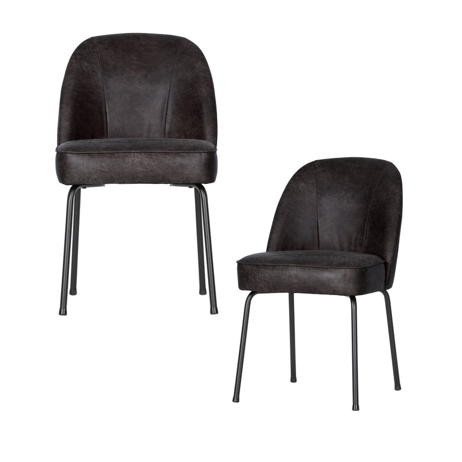 VOGUE EETKAMERSTOEL ECOLEER ZWART (set of 2)