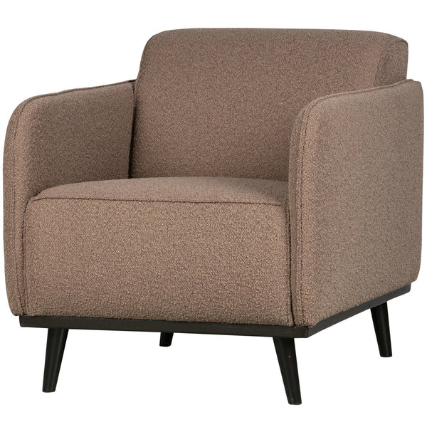 STATEMENT FAUTEUIL MET ARM BOUCLE NOUGAT