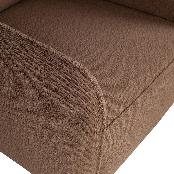STATEMENT FAUTEUIL MET ARM BOUCLE NOUGAT