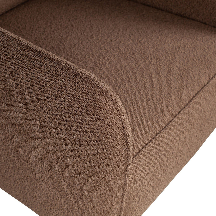 STATEMENT FAUTEUIL MET ARM BOUCLE NOUGAT