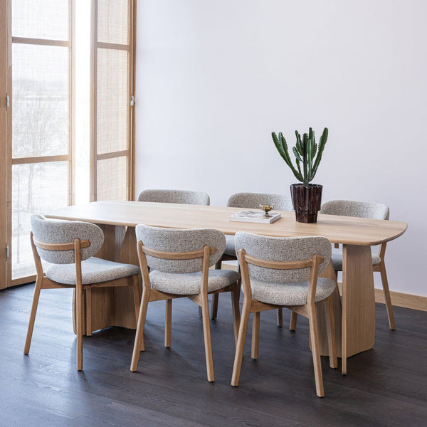 UDAR EETKAMERSTOEL NATUREL MET HOUTEN FRAME NATUREL (set of 2)