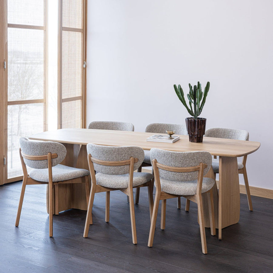 UDAR EETKAMERSTOEL NATUREL MET HOUTEN FRAME NATUREL (set of 2)