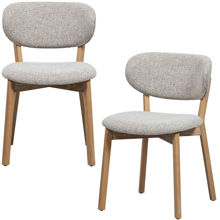 UDAR EETKAMERSTOEL NATUREL MET HOUTEN FRAME NATUREL (set of 2)