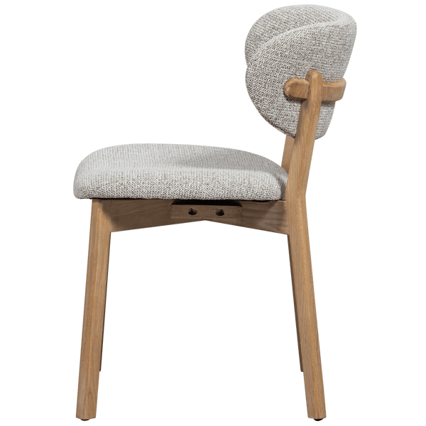UDAR EETKAMERSTOEL NATUREL MET HOUTEN FRAME NATUREL (set of 2)
