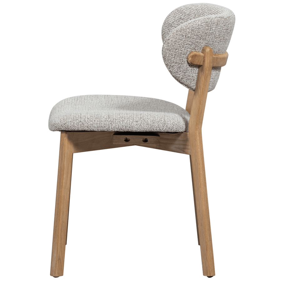UDAR EETKAMERSTOEL NATUREL MET HOUTEN FRAME NATUREL (set of 2)