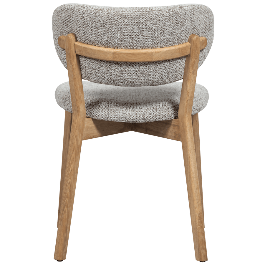 UDAR EETKAMERSTOEL NATUREL MET HOUTEN FRAME NATUREL (set of 2)