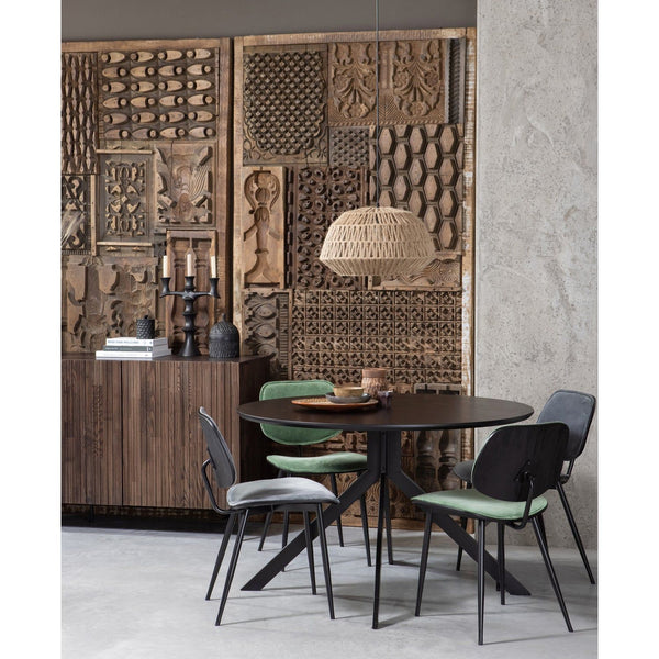 BRUNO EETTAFEL ROND MDF ZWART O120 CM