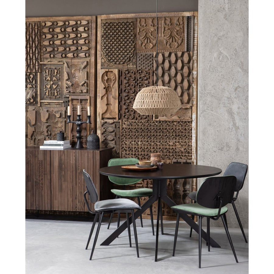 BRUNO EETTAFEL ROND MDF ZWART O120 CM