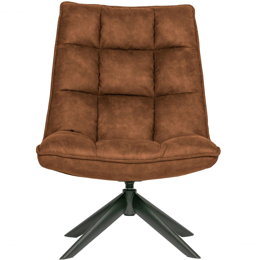 JOUKE DRAAIFAUTEUIL LEERLOOK COGNAC