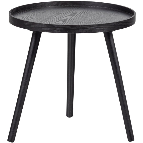 MESA BIJZETTAFEL M HOUT ZWART 45xO45 (set of 4)