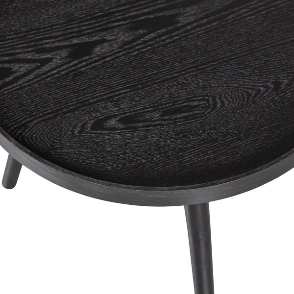 MESA BIJZETTAFEL M HOUT ZWART 45xO45 (set of 4)