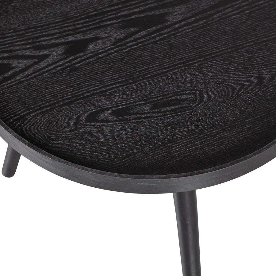 MESA BIJZETTAFEL M HOUT ZWART 45xO45 (set of 4)