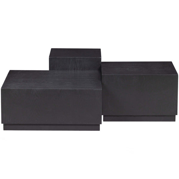 PIM BIJZETTAFELS HOUT ZWART - SET VAN 3
