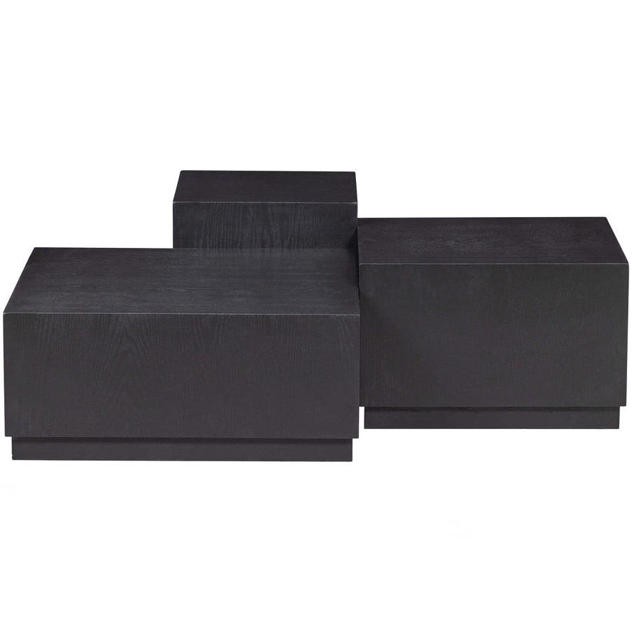 PIM BIJZETTAFELS HOUT ZWART - SET VAN 3