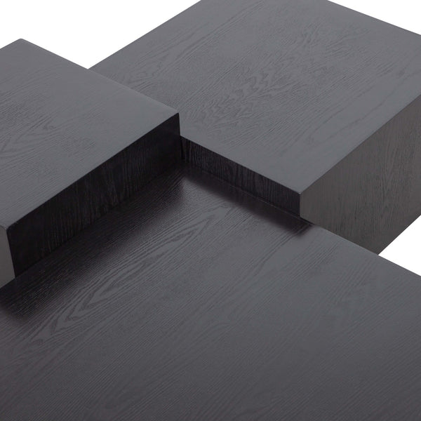 PIM BIJZETTAFELS HOUT ZWART - SET VAN 3