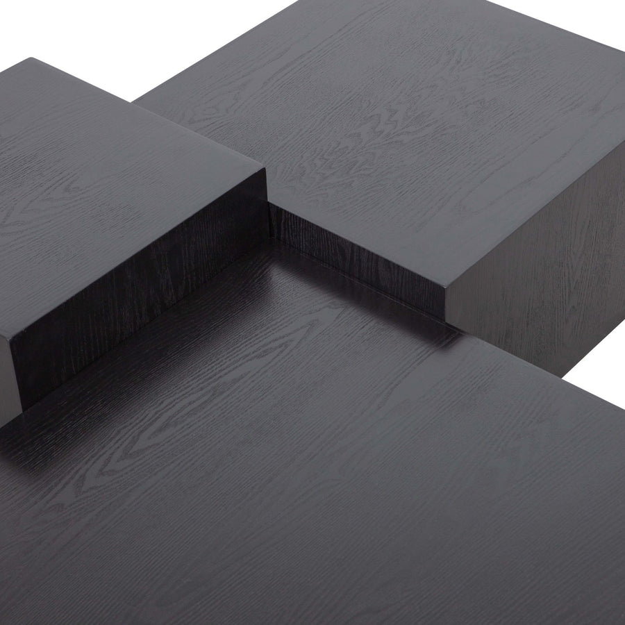 PIM BIJZETTAFELS HOUT ZWART - SET VAN 3