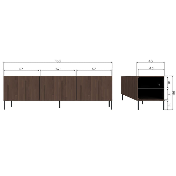 BONO GRAVURE TV MEUBEL ESSEN BRUIN [fsc]