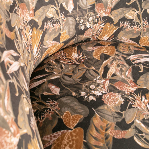 VOGUE FAUTEUIL VELVET BOUQUET ZWART