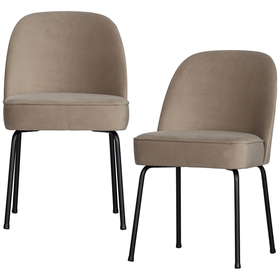 VOGUE EETKAMERSTOEL VELVET KHAKI (set of 2)