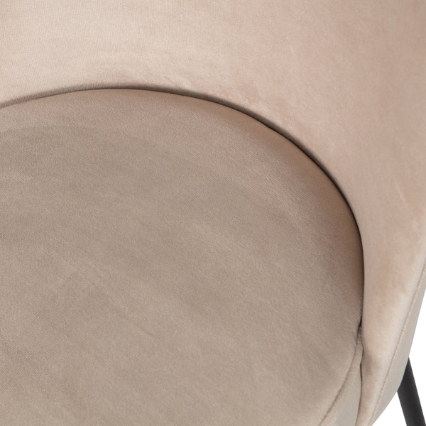 VOGUE EETKAMERSTOEL VELVET KHAKI (set of 2)