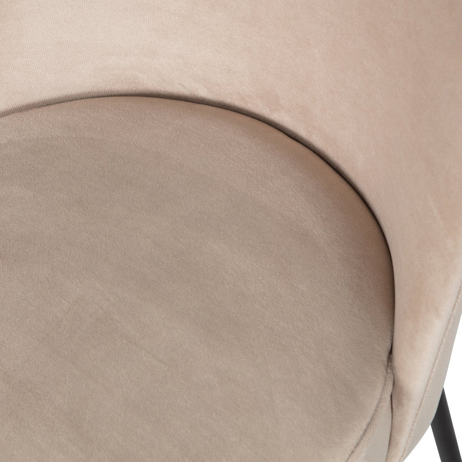 VOGUE EETKAMERSTOEL VELVET KHAKI (set of 2)