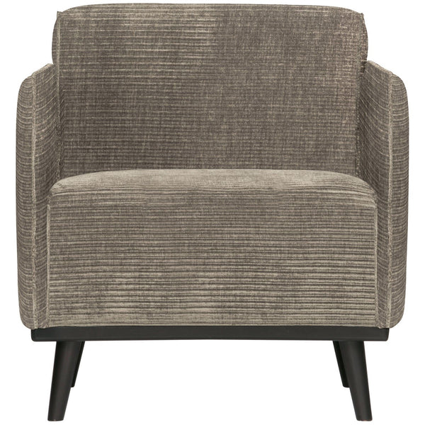 STATEMENT FAUTEUIL MET ARM RIBSTOF KLEIGRIJS