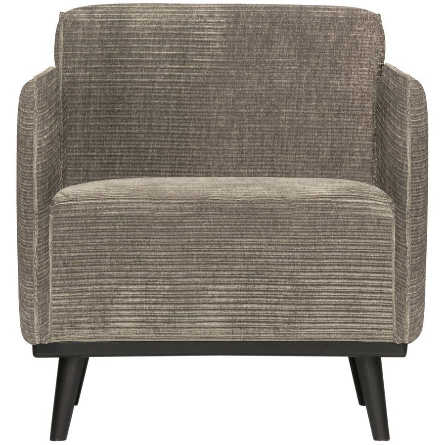 STATEMENT FAUTEUIL MET ARM RIBSTOF KLEIGRIJS