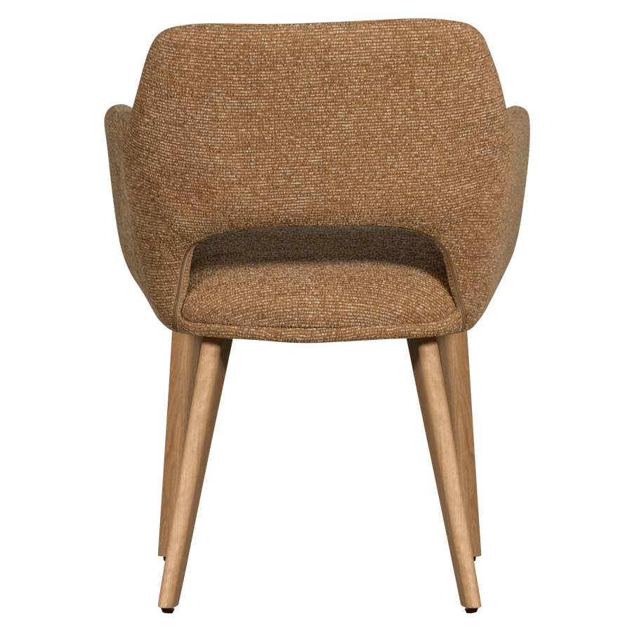 MURAT EETKAMERSTOEL GEEL MET HOUTEN POOT NATUREL (set of 2)