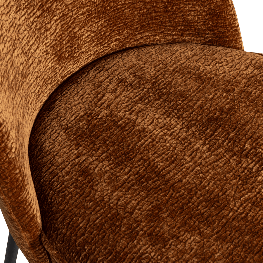 VOGUE BARSTOEL 80 CM 3D CHENILLE MIDDENBRUIN