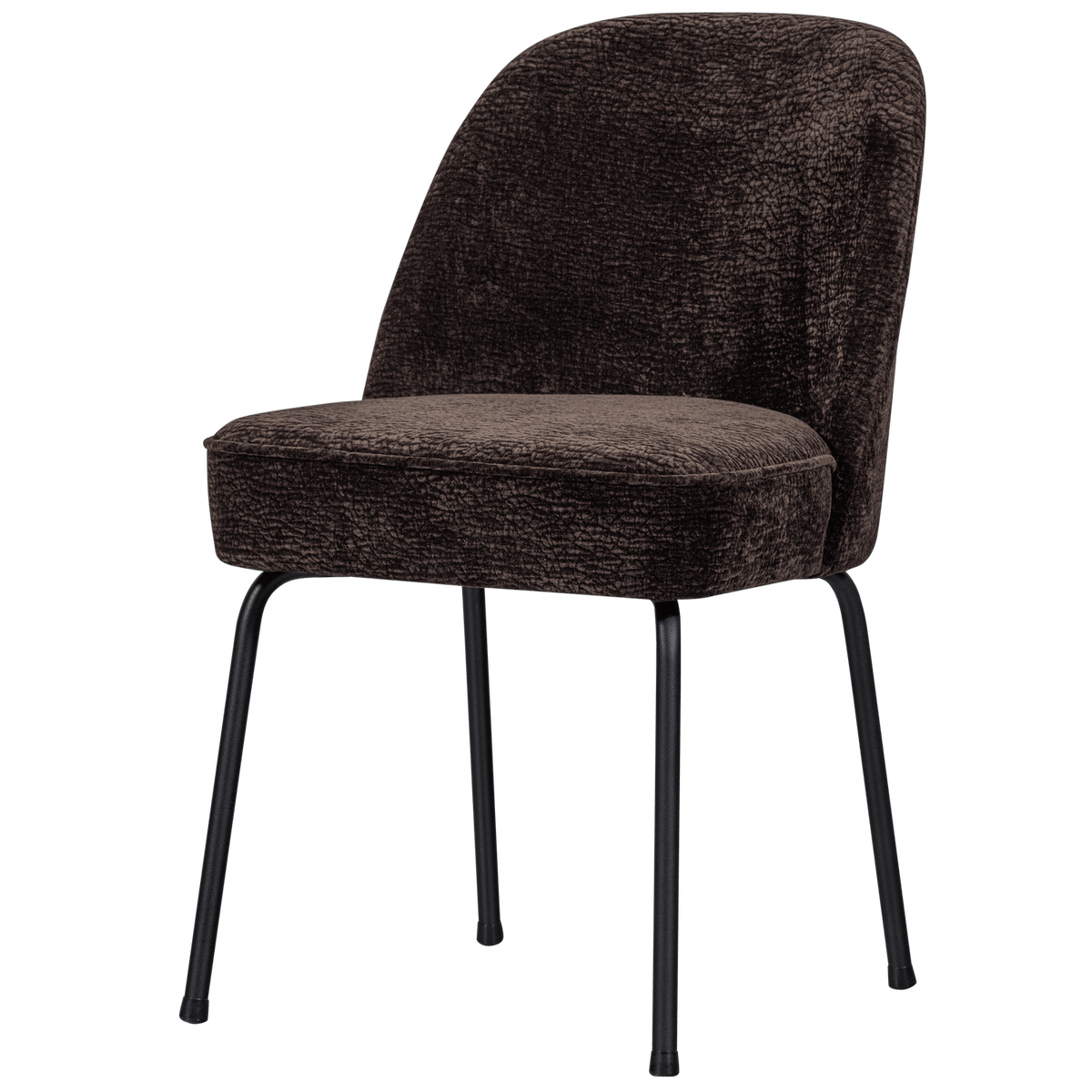 VOGUE EETKAMERSTOEL 3D CHENILLE DONKERBRUIN (set of 2)