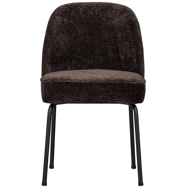VOGUE EETKAMERSTOEL 3D CHENILLE DONKERBRUIN (set of 2)
