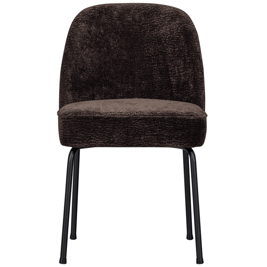 VOGUE EETKAMERSTOEL 3D CHENILLE DONKERBRUIN (set of 2)